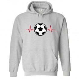 FootBall Life Pulse Line Graphic Fan Hoodie in Kids and Adults sizes